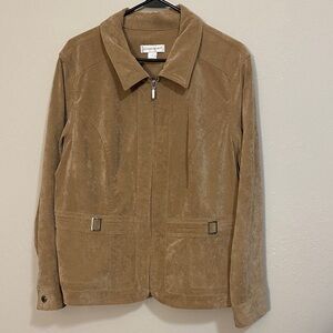 Christopher & Banks Tan Suede Jacket